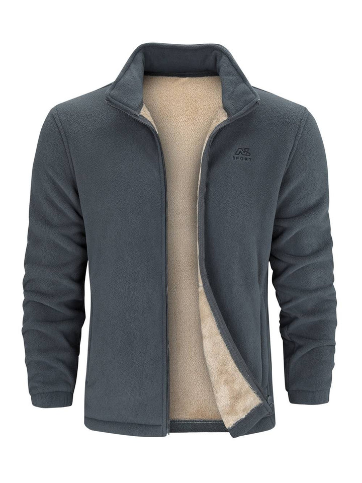 Giacca Uomo in Pile con Cerniera Collo Alto Casual - Vesarelli