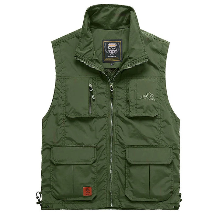 Gilet Uomo Trekking in Pile Senza Maniche con Tasche