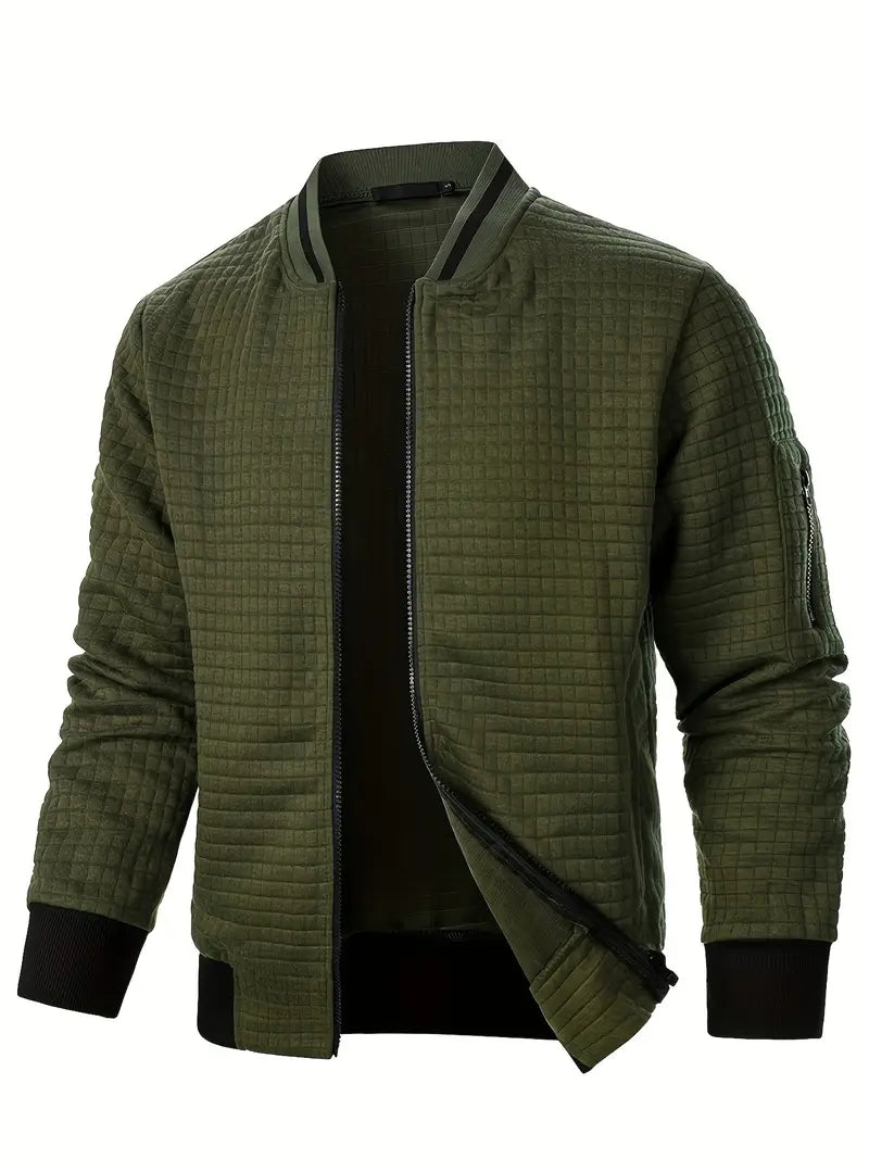 Giacca Uomo Leggera con Cerniera Manica Lunga Casual