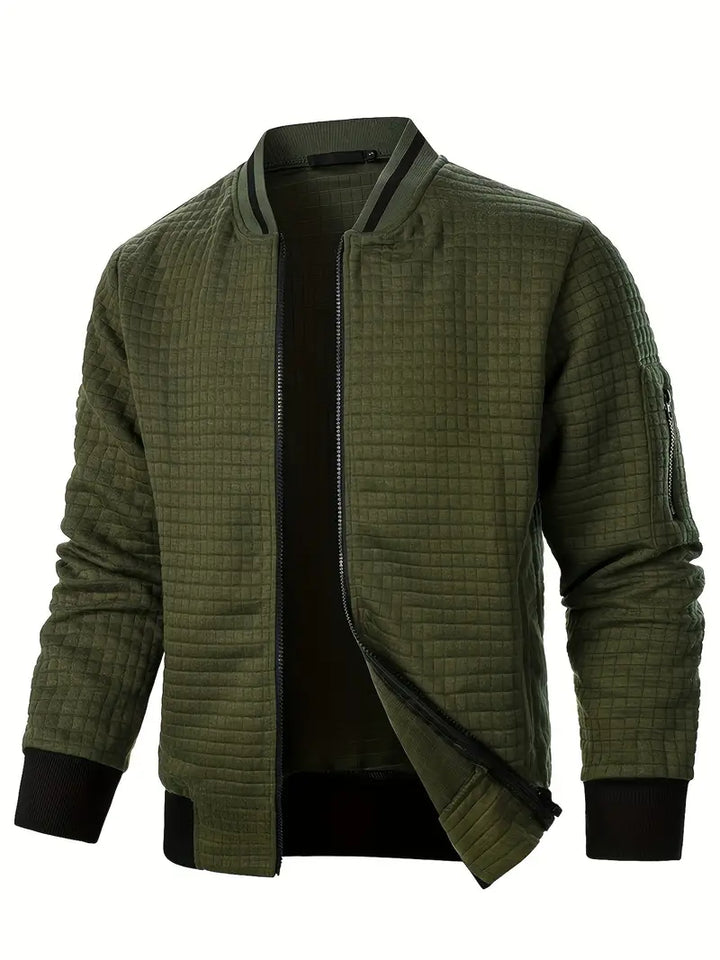 Giacca Uomo Leggera con Cerniera Manica Lunga Casual