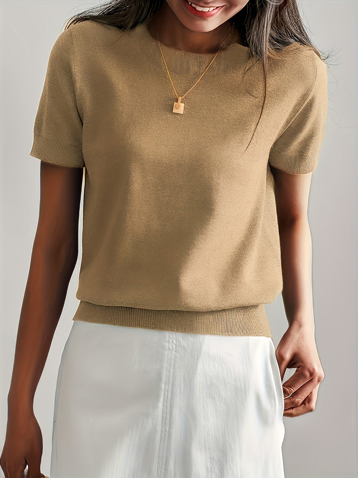 Maglione Donna Leggero Manica Corta Casual Confortevole