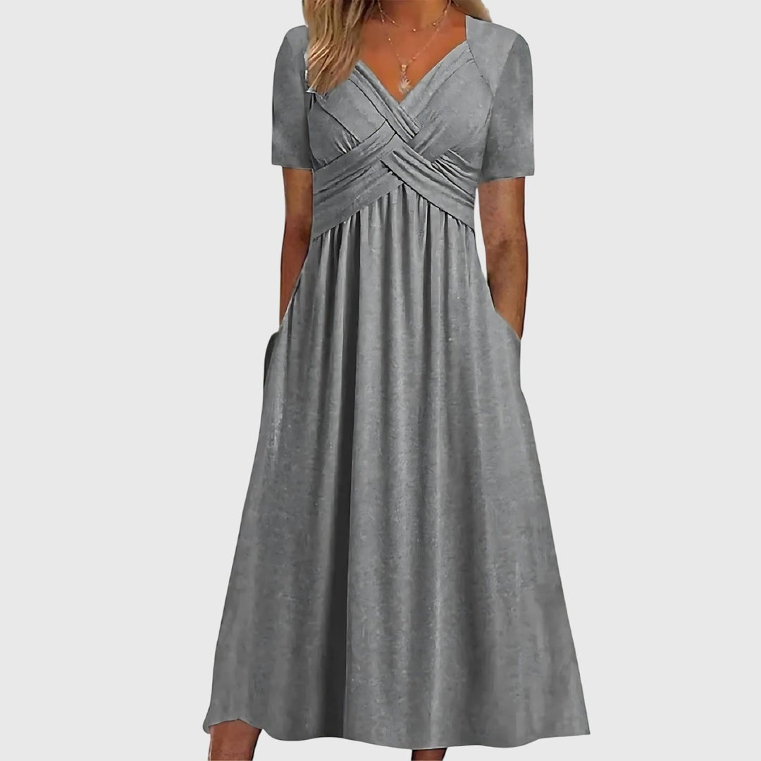 Abito Midi Donna Modellante Controllo Addome Slim Fit
