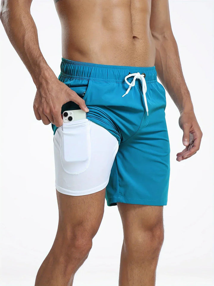 Pantaloncini Uomo Sportivi Asciugatura Rapida Vestibilità Comoda