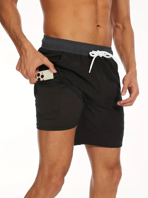 Pantaloncini Uomo Sportivi Asciugatura Rapida Vestibilità Comoda