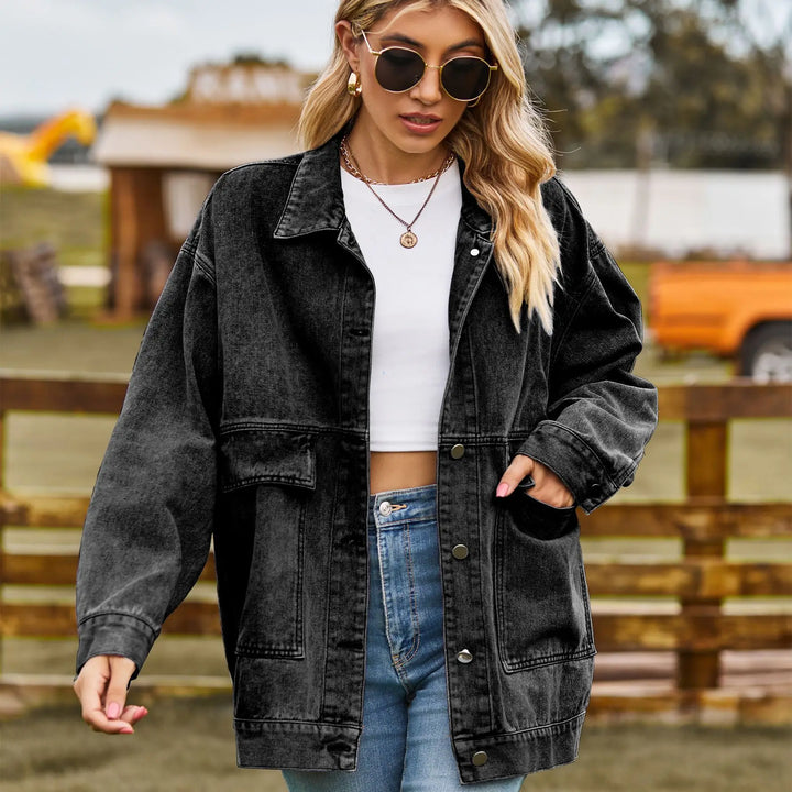 Giacca Donna in Denim Oversize Stile Classico