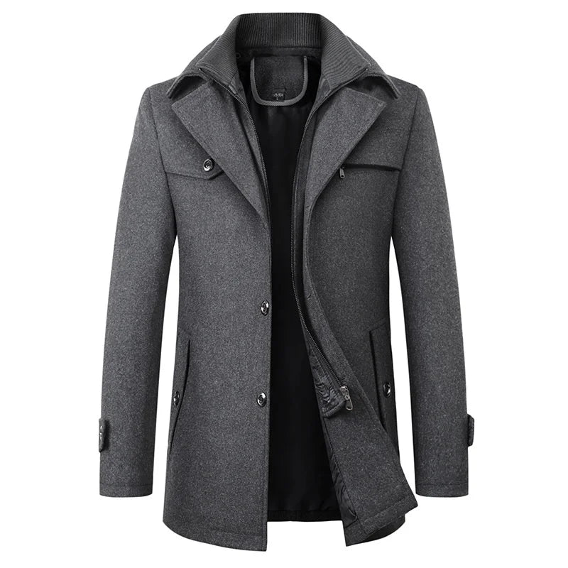 Cappotto Uomo Impermeabile Strutturato Elegante Invernale