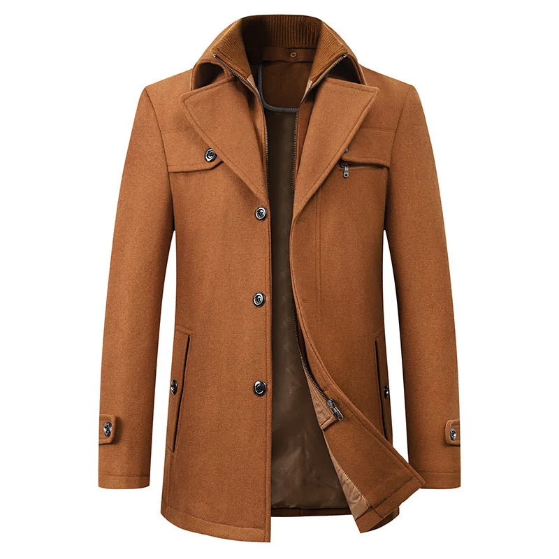 Cappotto Uomo Impermeabile Strutturato Elegante Invernale