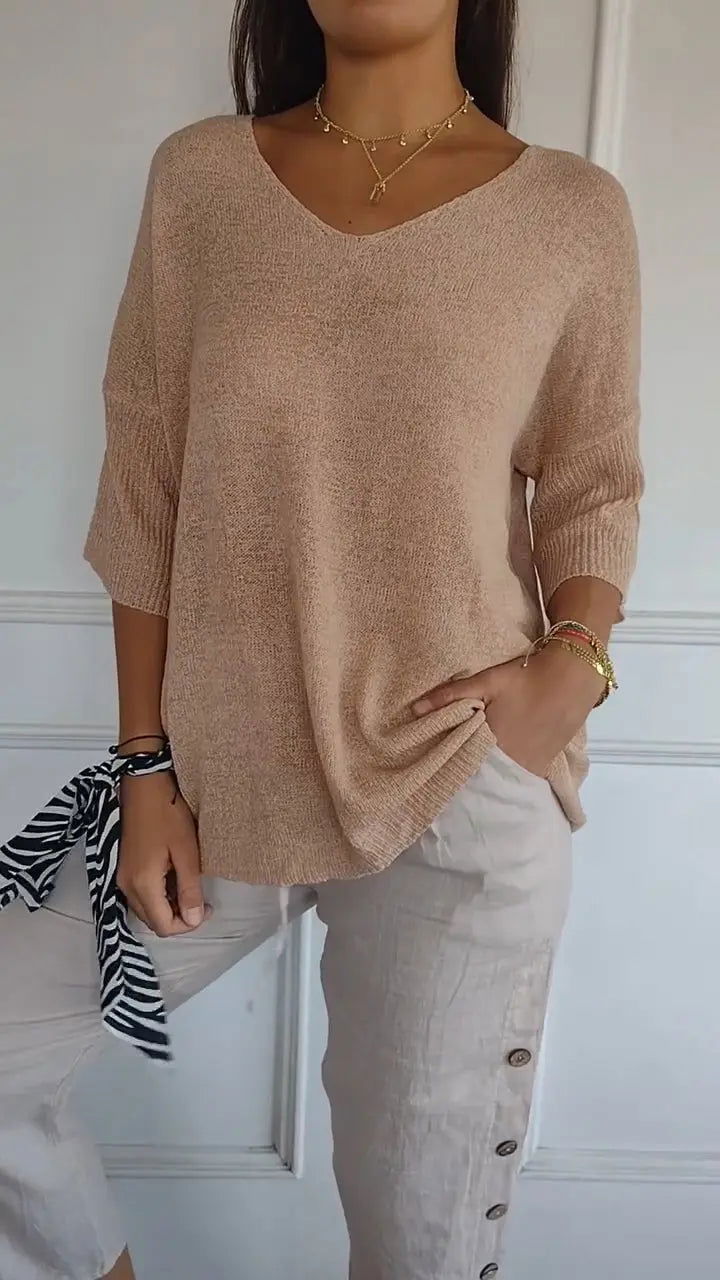 Donna Estivo Scollo V Moda Elegante - Vesarelli