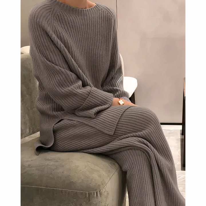 Set Casual Uomo Maglione e Pantaloni Lavorati a Maglia Comodi - Vesarelli