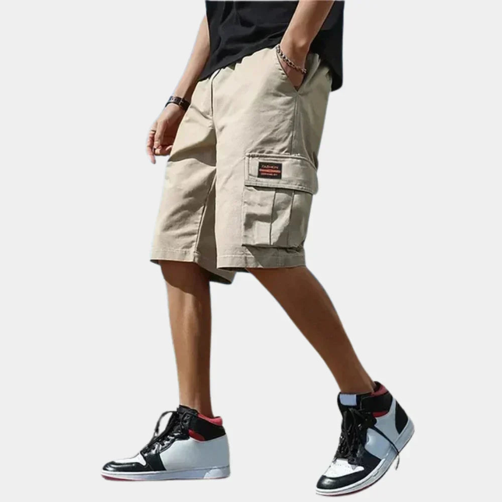 Pantaloncini Cargo Uomo Cotone Casual Vestibilità Comoda - Vesarelli