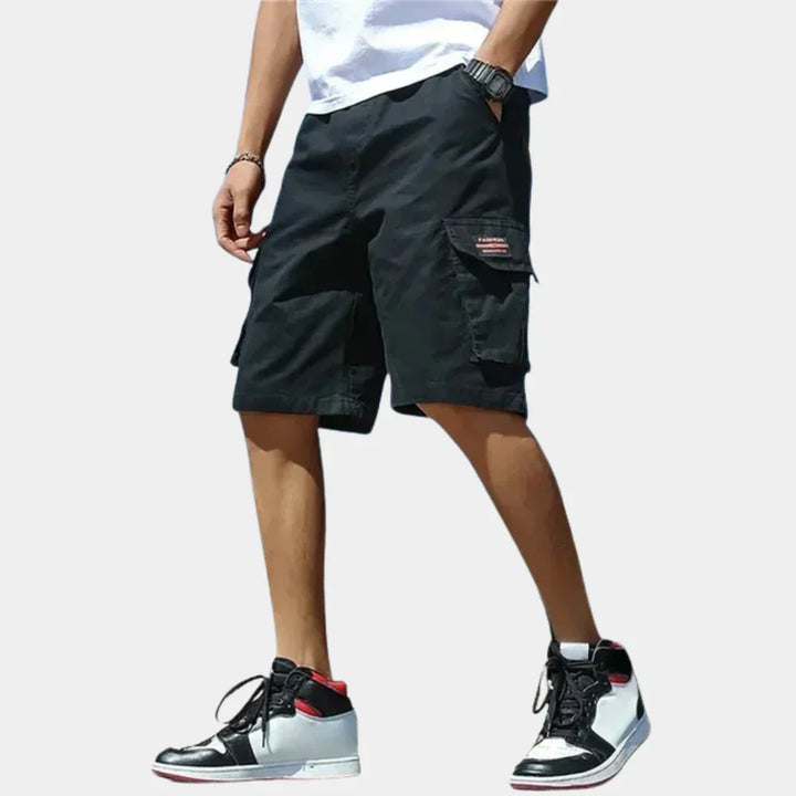 Pantaloncini Cargo Uomo Cotone Casual Vestibilità Comoda