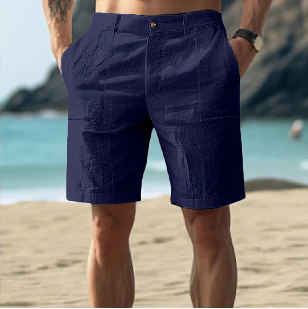 Pantaloncini Uomo in Lino Estivi Vestibilità Rilassata