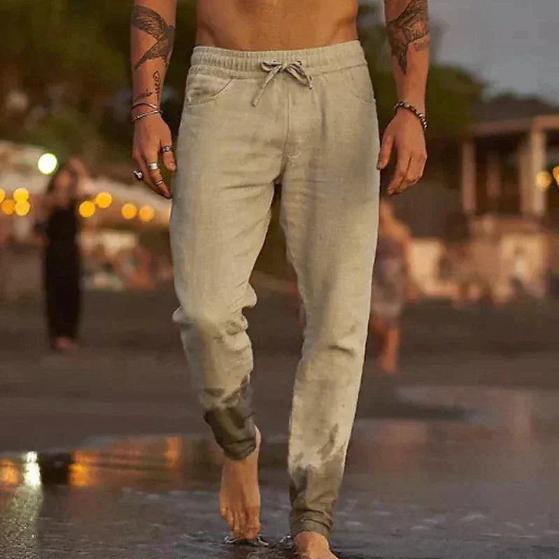 Pantaloni Estivi Uomo Tessuto Leggero Vestibilità Confortevole - Vesarelli