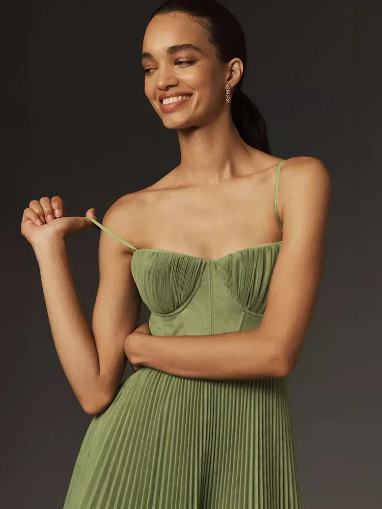 Abiti eleganti Donna | Corpetto Strutturato & Gonna Plissettata