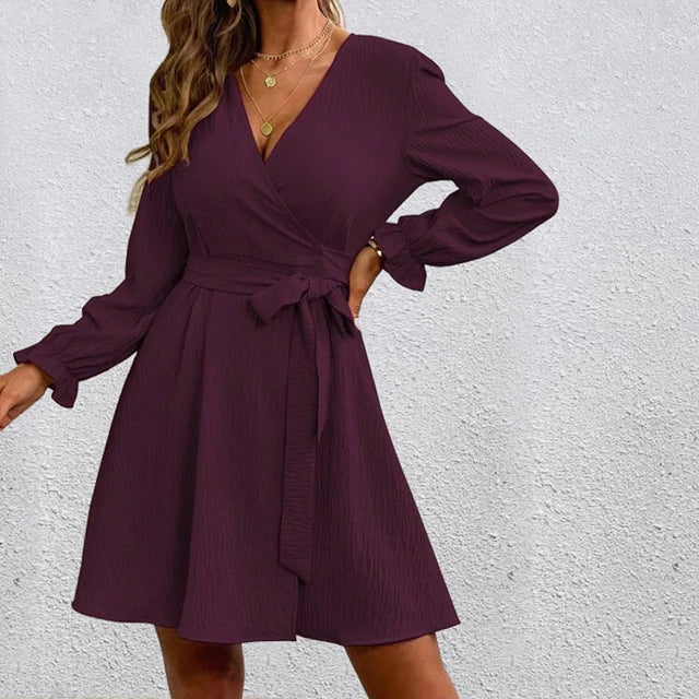 Abito Portafoglio Donna Vita Cinturata Classico - Vesarelli