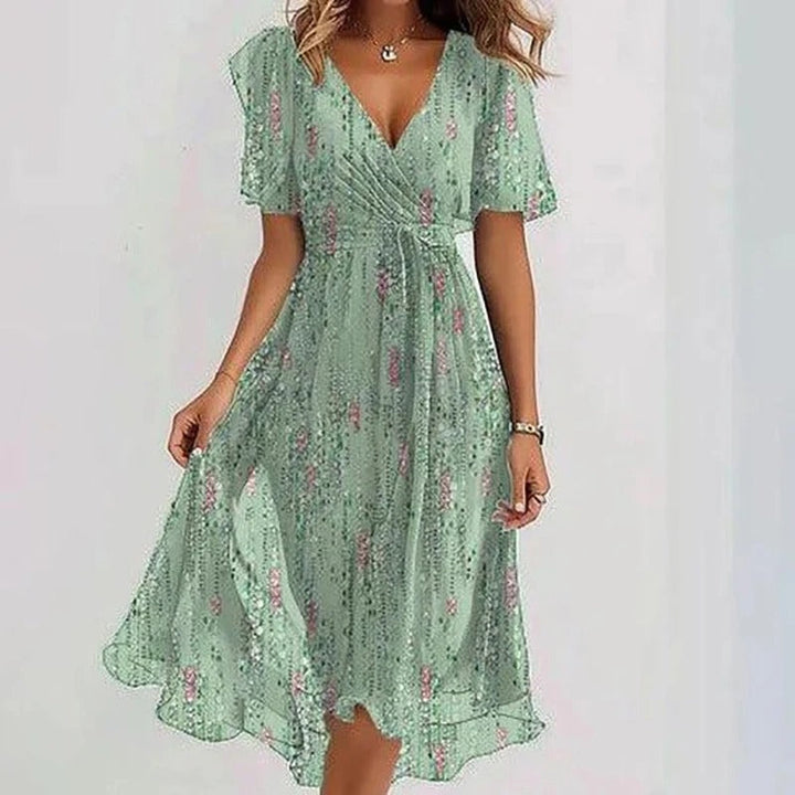 Abito Elegante Donna | Stampa Floreale & Femminilità Romantica