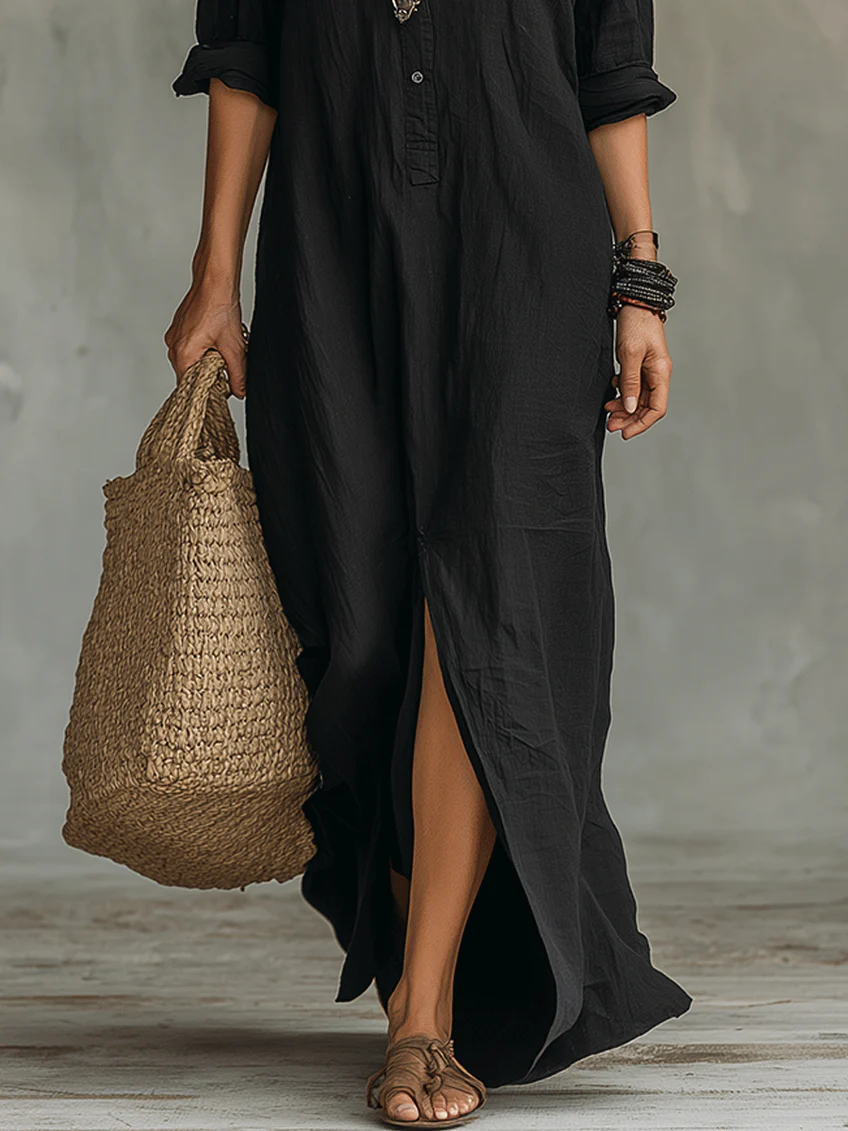 Abito Elegante Lungo Donna | Fluido & Stile Boho Senza Tempo