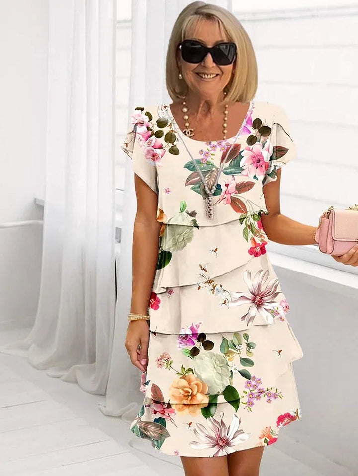 Abito Floreale Donna | Balze a Cascata & Silhouette Slanciata
