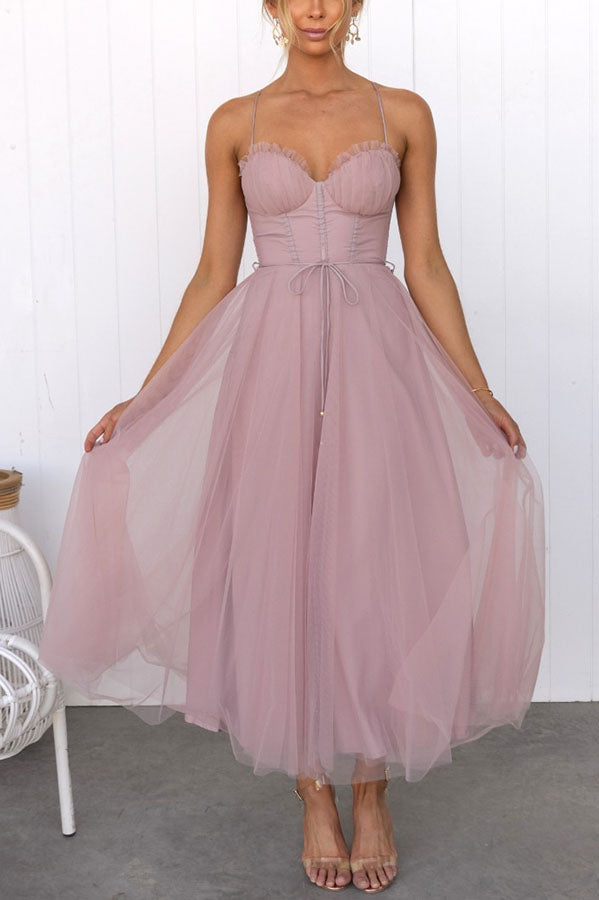 Abito Lungo Donna | Bustier & Gonna in Tulle da Cerimonia