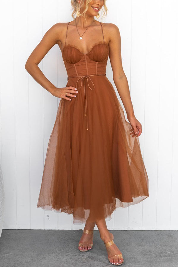Abito Lungo Donna | Bustier & Gonna in Tulle da Cerimonia