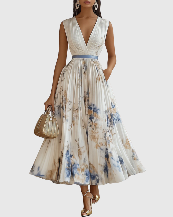 Abito Lungo Donna | Plissettato &amp; Silhouette Fluida da Cerimonia