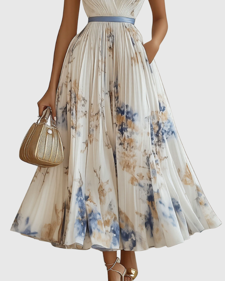 Abito Lungo Donna | Plissettato &amp; Silhouette Fluida da Cerimonia