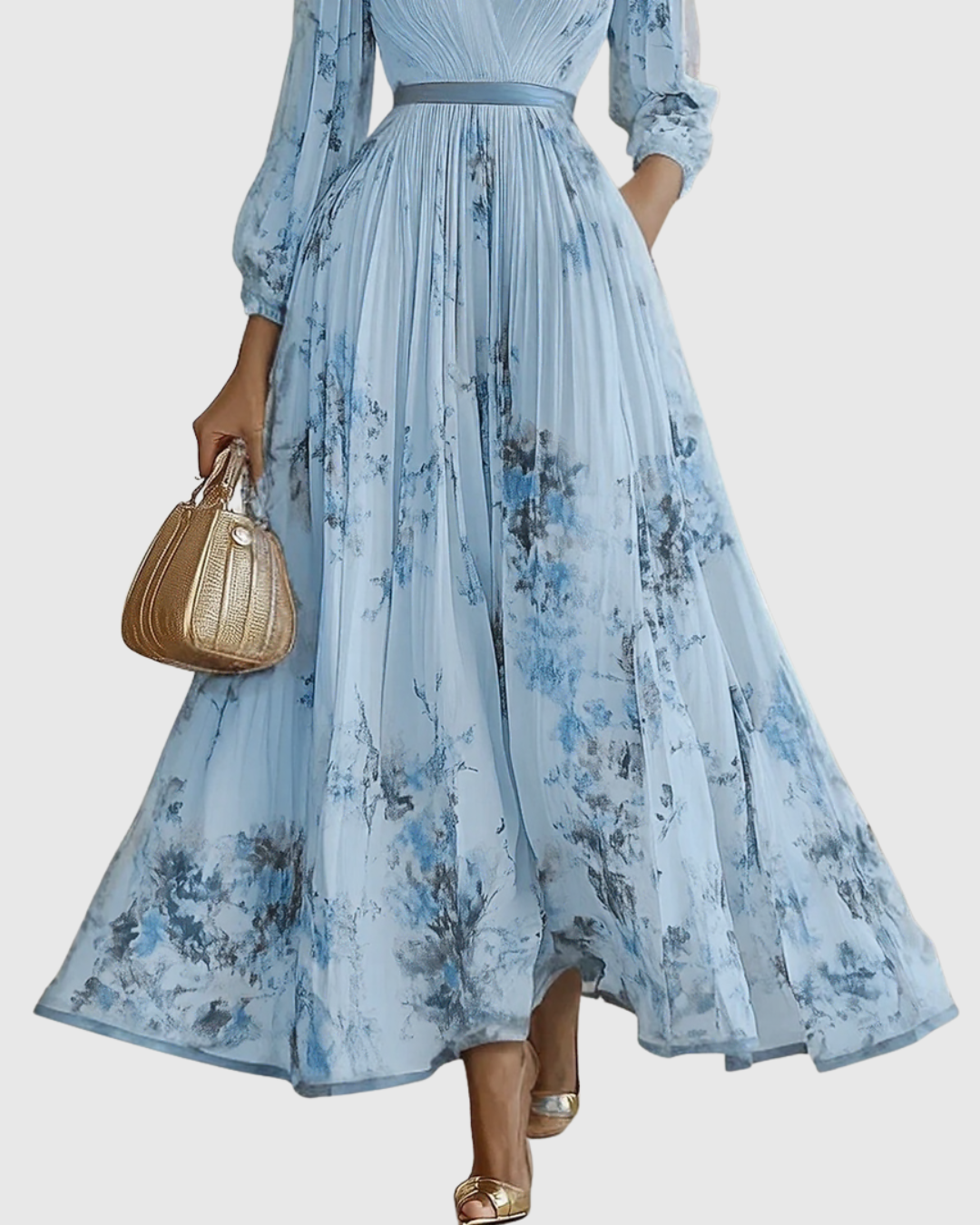 Abito Lungo Donna | Plissettato &amp; Silhouette Fluida da Cerimonia