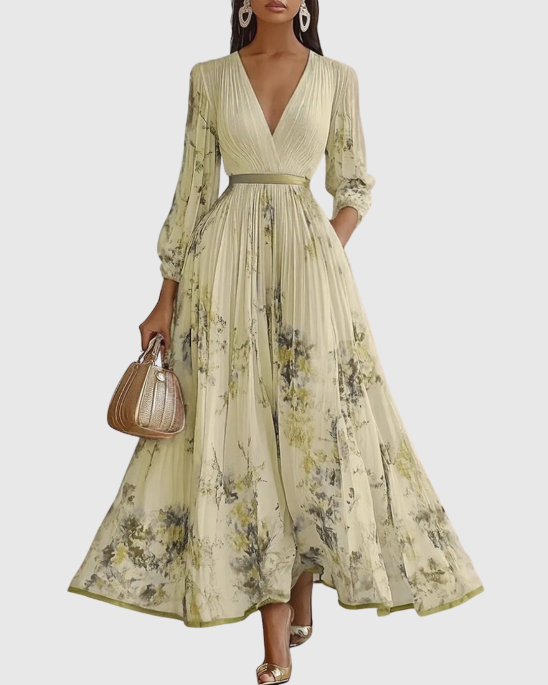 Abito Lungo Donna | Plissettato &amp; Silhouette Fluida da Cerimonia