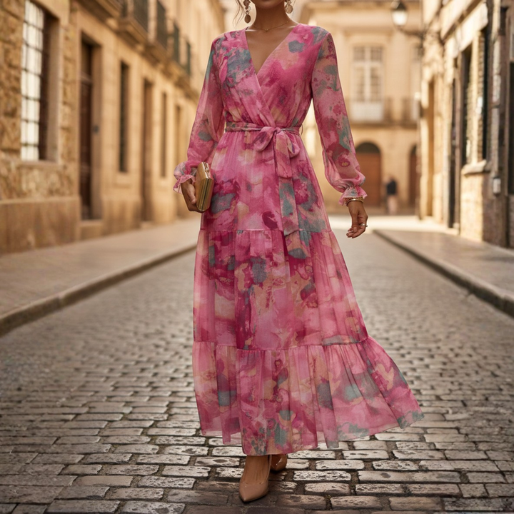 Abito Maxi Donna Portafoglio Vestibilità Slanciata - Vesarelli