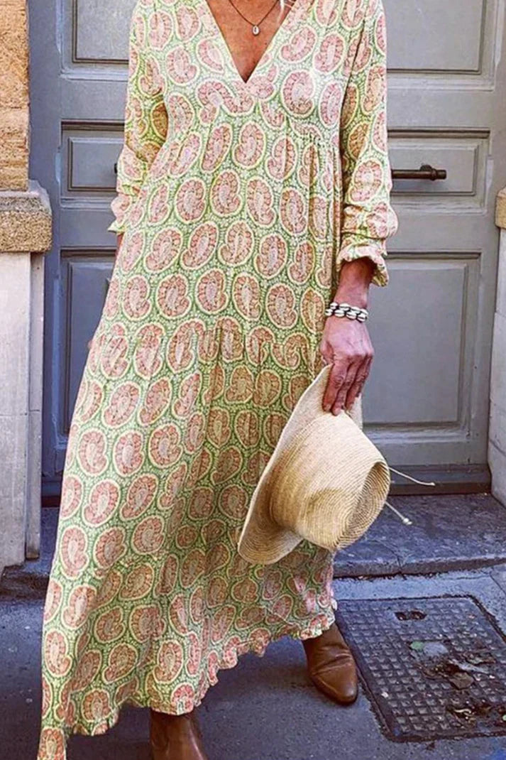 Abito Maxi Donna in Tessuto Leggero Vestibilità Fluida - Vesarelli