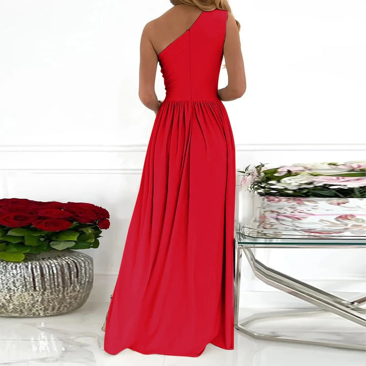 Abito Maxi Elegante Donna | Monospalla & Spacco Profondo