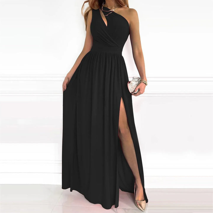 Abito Maxi Elegante Donna | Monospalla & Spacco Profondo