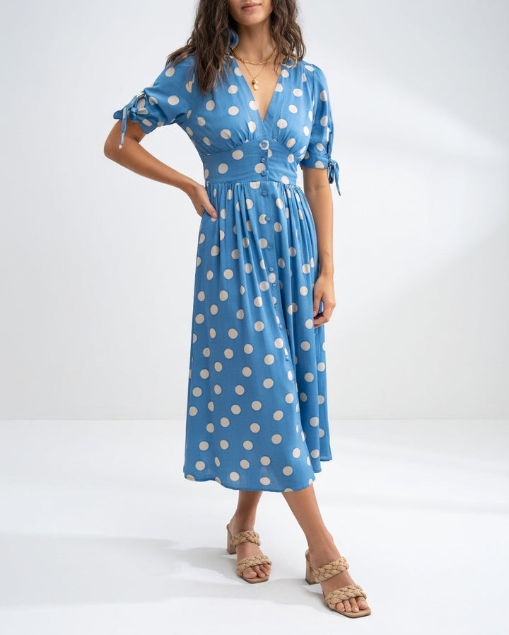 Abito Midi Donna | Pois Maxi & Stile Retrò Senza Tempo