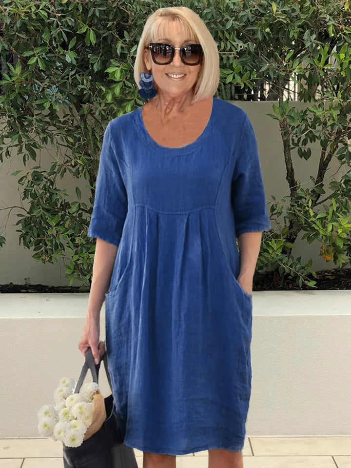 Abito Midi Donna | Tasche Laterali & Linea Morbida