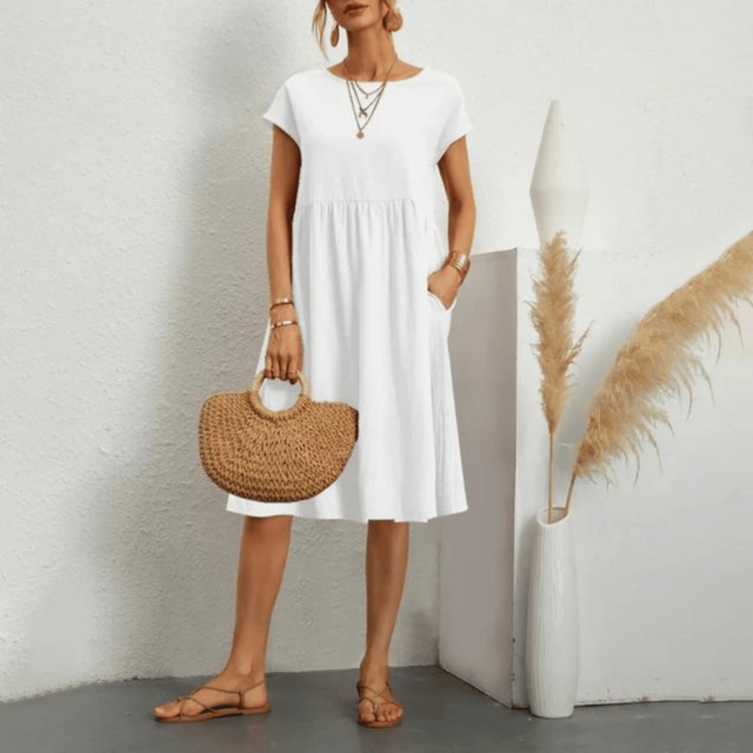 Abito Donna Linea Morbida Tasche Laterali Slim - Vesarelli