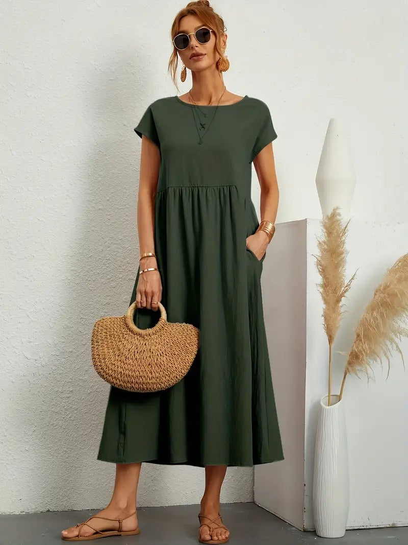 Abito Donna con Tasche Pratiche Vestibilità Fluida - Vesarelli