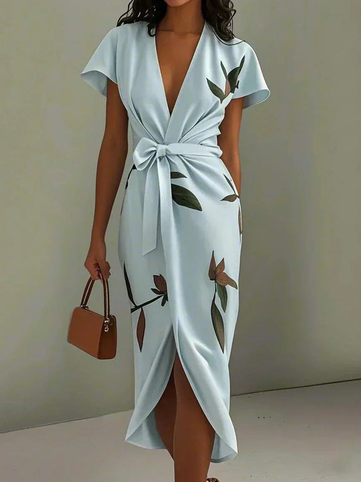 Abito a portafoglio elegante Donna | Cintura Annodabile & Scollo a V Slanciante