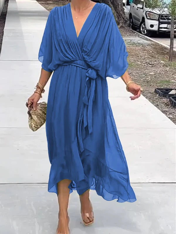 Abito elegante Donna | Drappeggio Fluido & Effetto Snellente