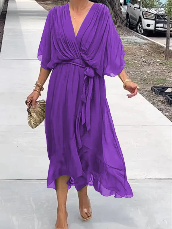 Abito elegante Donna | Drappeggio Fluido & Effetto Snellente