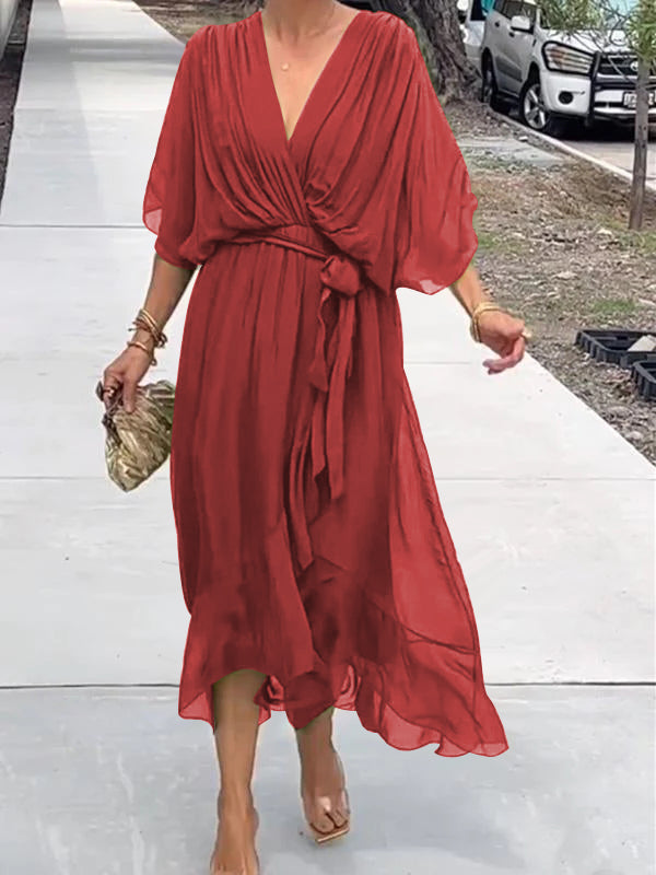 Abito elegante Donna | Drappeggio Fluido & Effetto Snellente