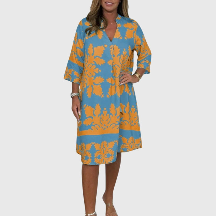Abito Donna Elegante Scollo a V Linea Morbida - Vesarelli
