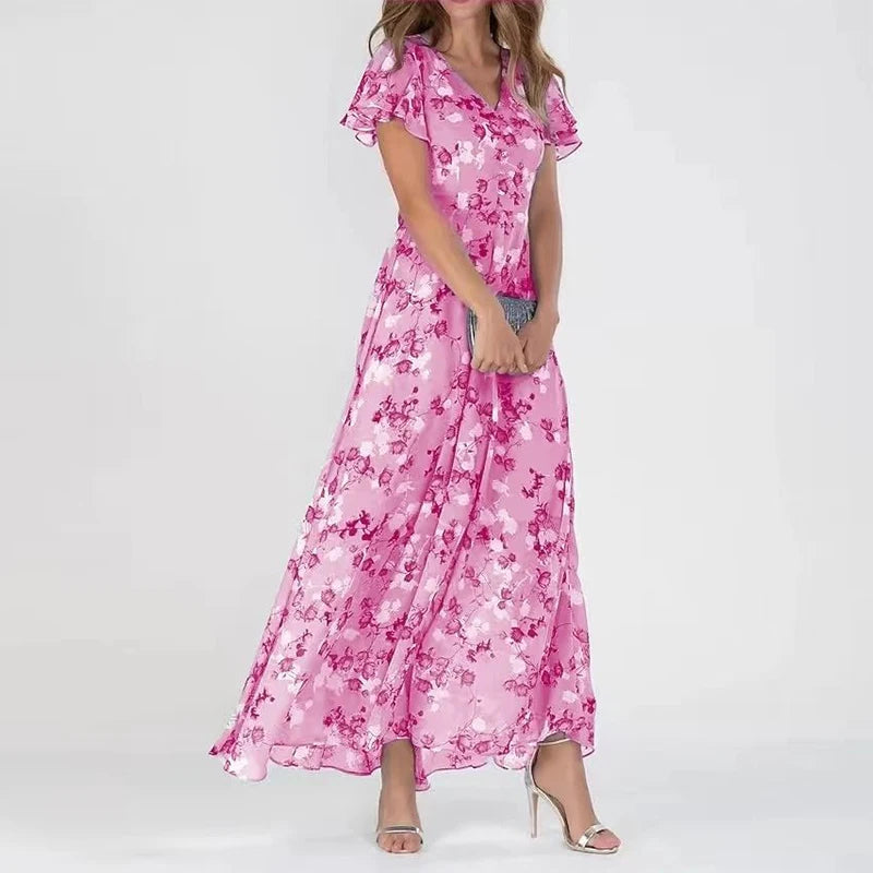 Abito estivo elegante Donna | Scollo a V & linea fluida che slancia