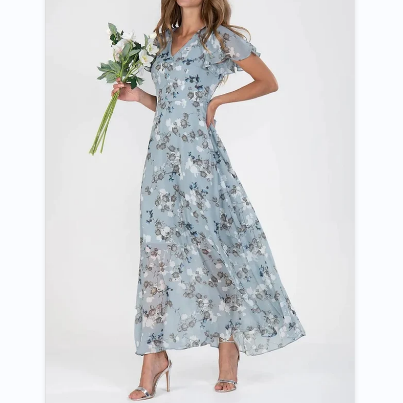 Abito estivo elegante Donna | Scollo a V & linea fluida che slancia