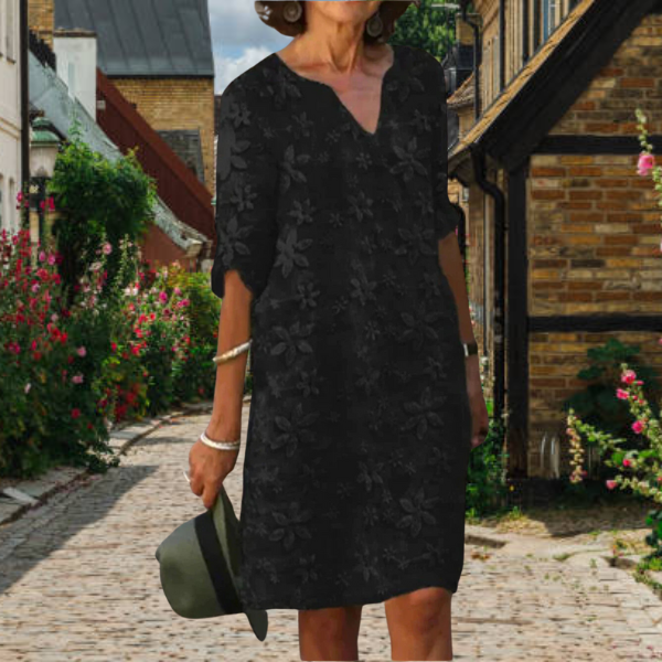 Abito floreale elegante Donna | Ricamo 3D & Vestibilità Morbida