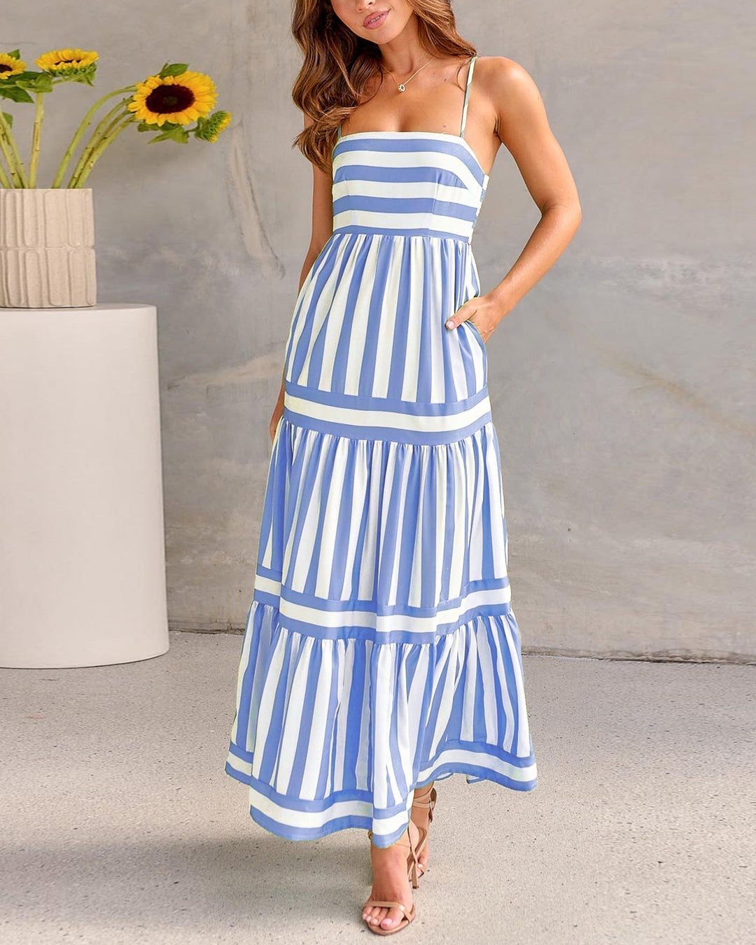 Abito lungo Donna | Scollo quadrato & schiena scoperta per una silhouette slanciata