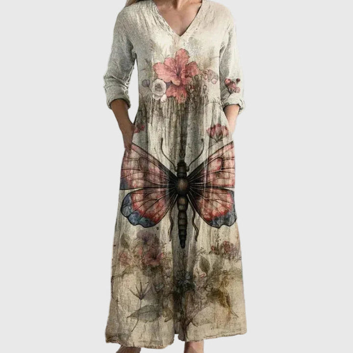 Abito maxi Donna | Linea Fluttuante & Tasche Comode