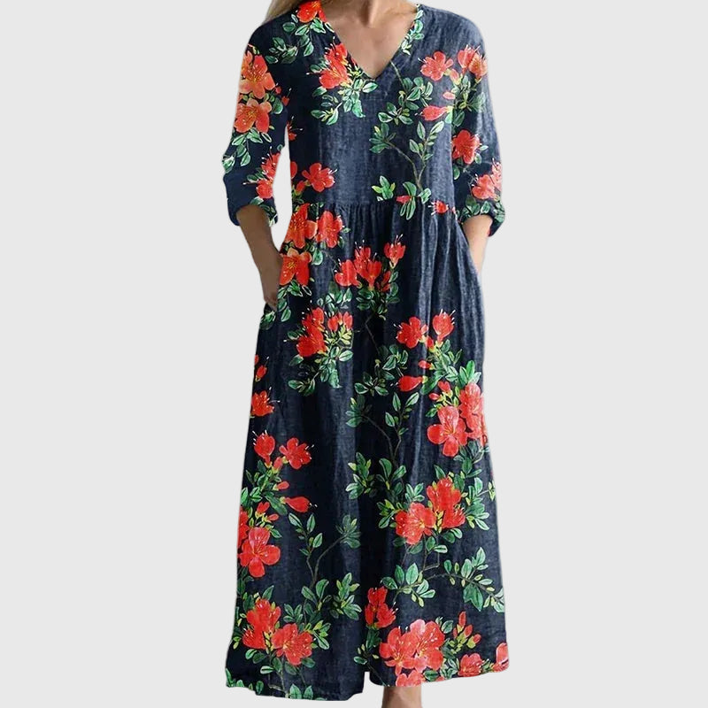 Abito maxi Donna | Linea Fluttuante & Tasche Comode