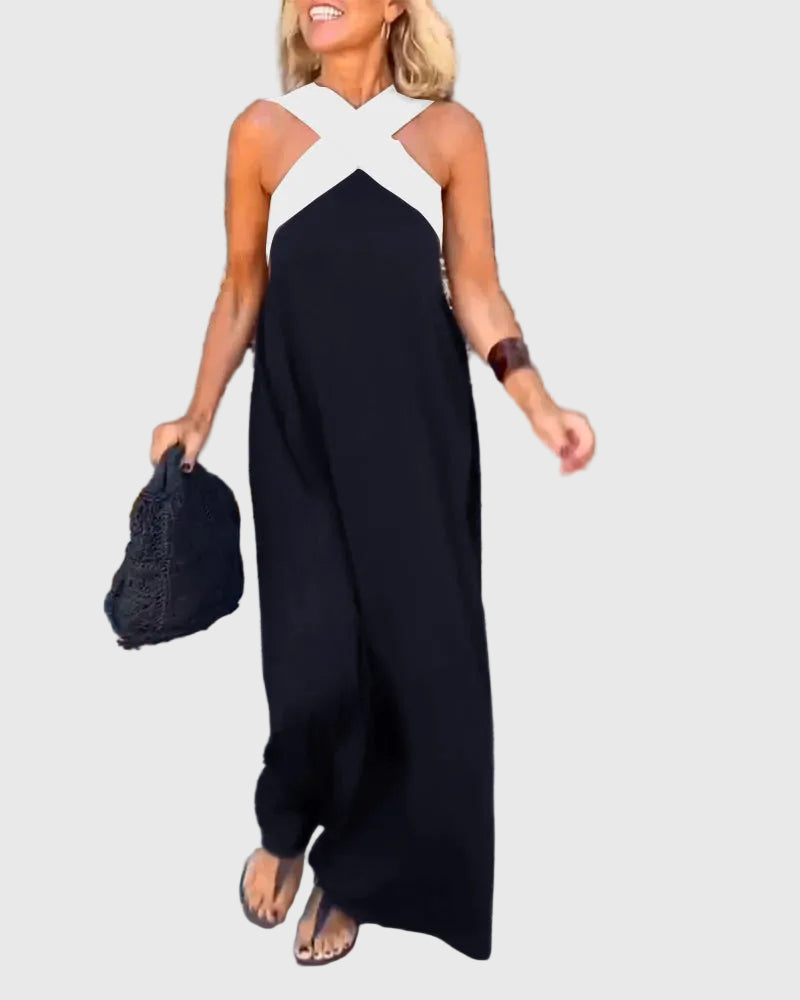 Abito maxi Donna | Scollo incrociato e linea fluida slanciante