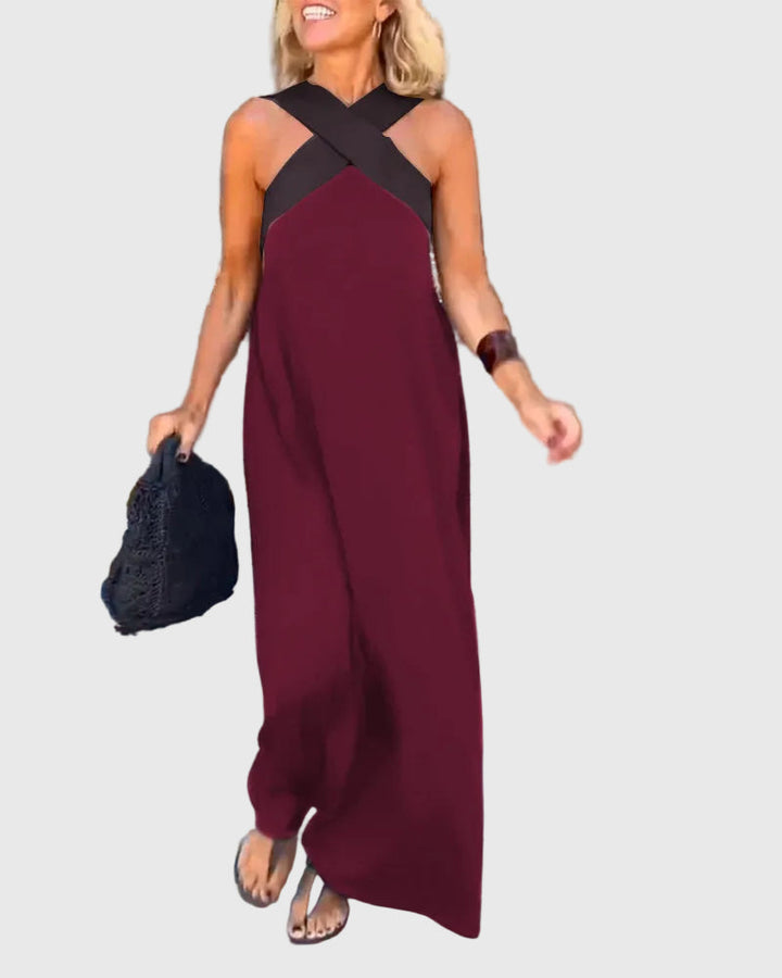 Abito maxi Donna | Scollo incrociato e linea fluida slanciante