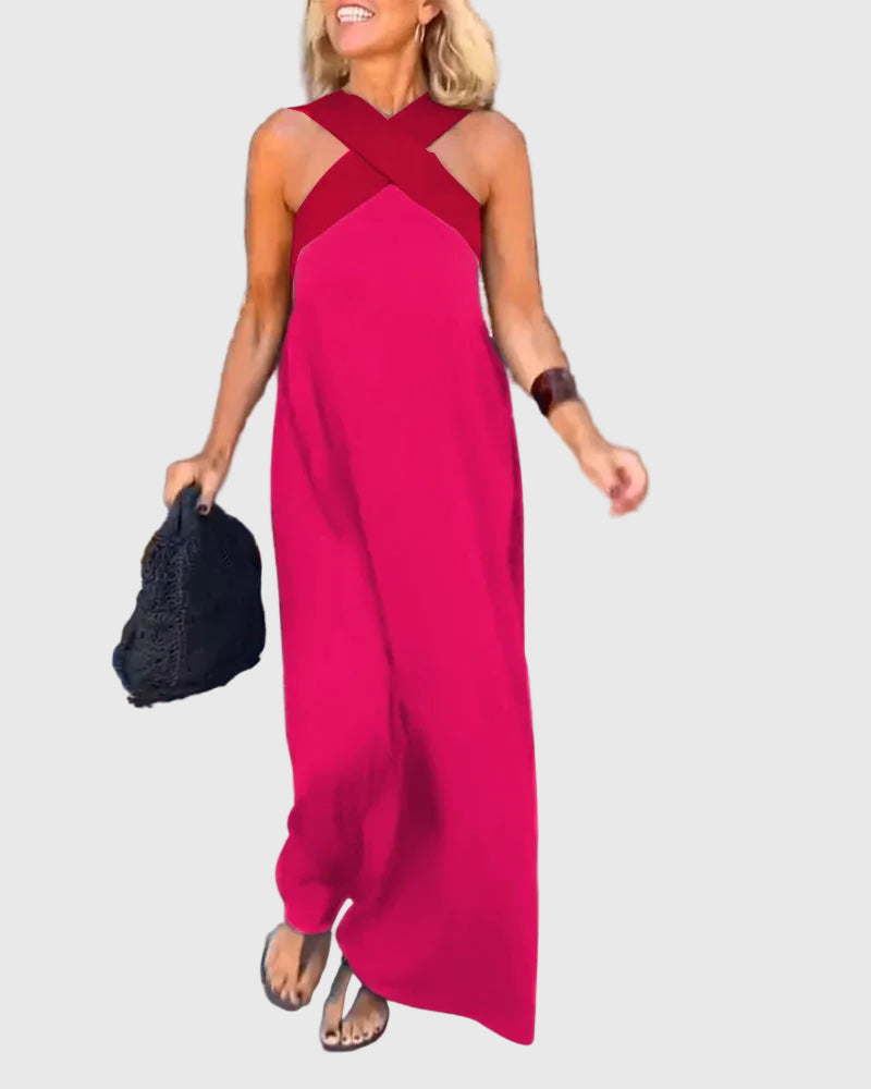 Abito maxi Donna | Scollo incrociato e linea fluida slanciante